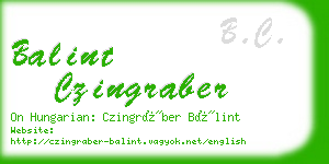 balint czingraber business card